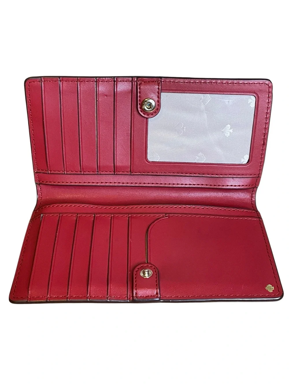 Kate Spade Cameron Slim Long Saffrino Red Leather Wallet